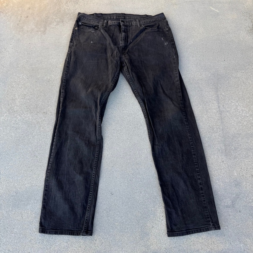 Levi's 559 Relaxed Straight Jeans Men 38x34 Faded Black Stretch Denim